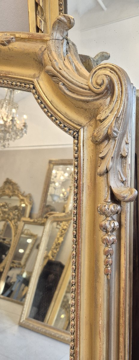 Miroir Louis Philippe avec cartouche rocaille  120*170cm-photo-3