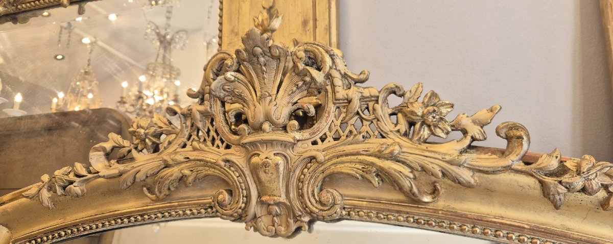 Miroir Louis Philippe avec cartouche rocaille  120*170cm-photo-4
