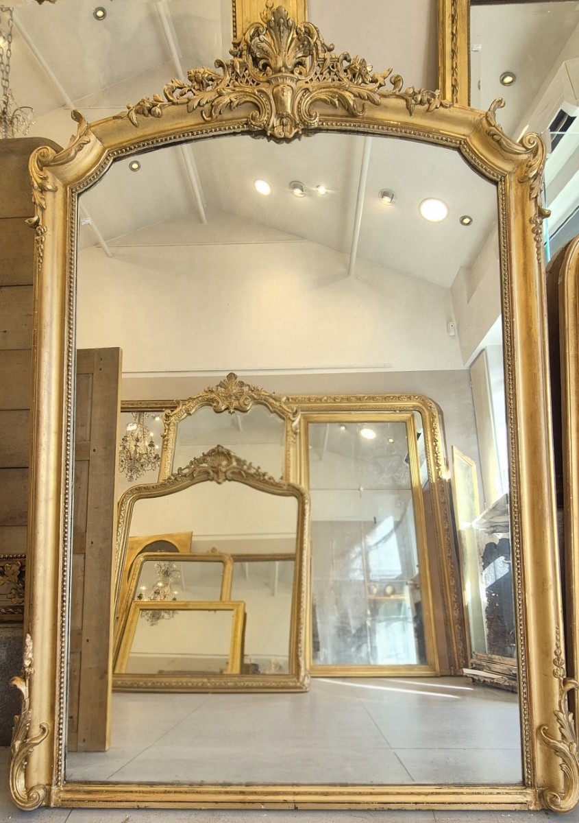 Miroir Louis Philippe avec cartouche rocaille  120*170cm