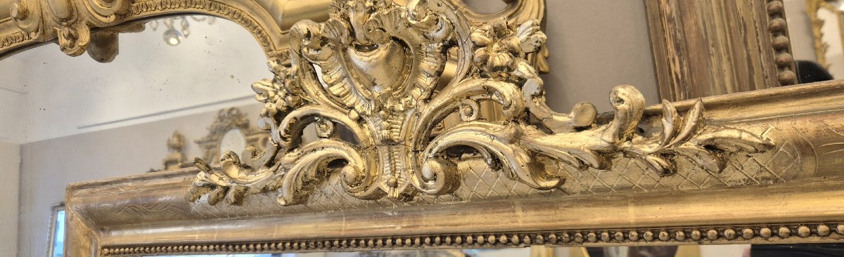 Miroir Louis Philippe rectangulaire glace de cheminée 101*144 cm-photo-3