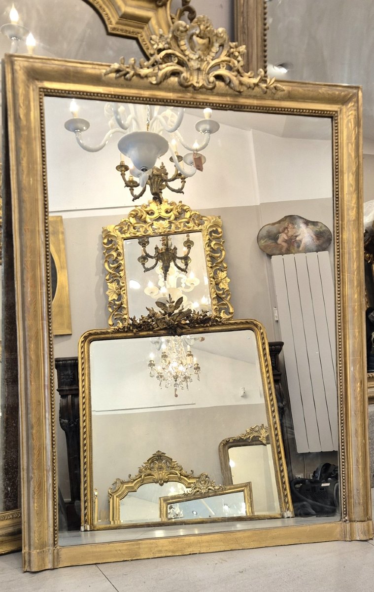 Miroir Louis Philippe rectangulaire glace de cheminée 101*144 cm-photo-2