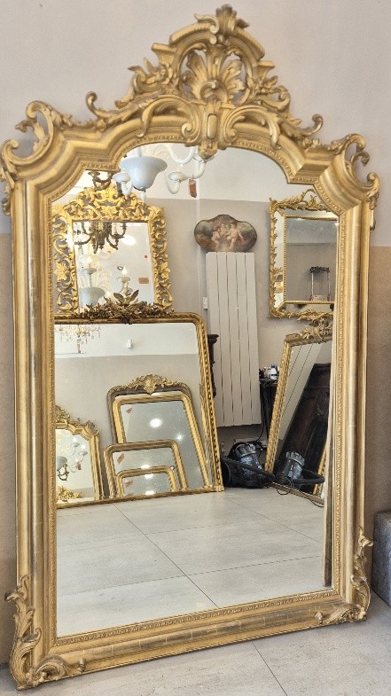 Miroir Napoléon III  doré  120*180cm-photo-4