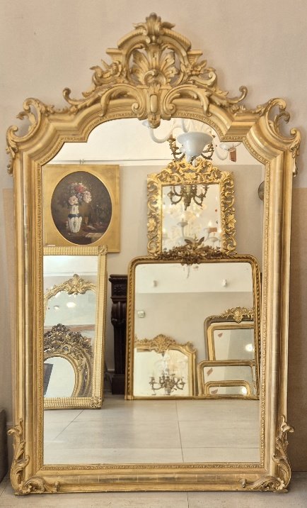 Miroir Napoléon III  doré  120*180cm-photo-5