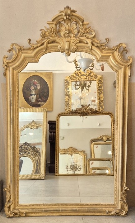 Miroir Napoléon III  doré  120*180cm