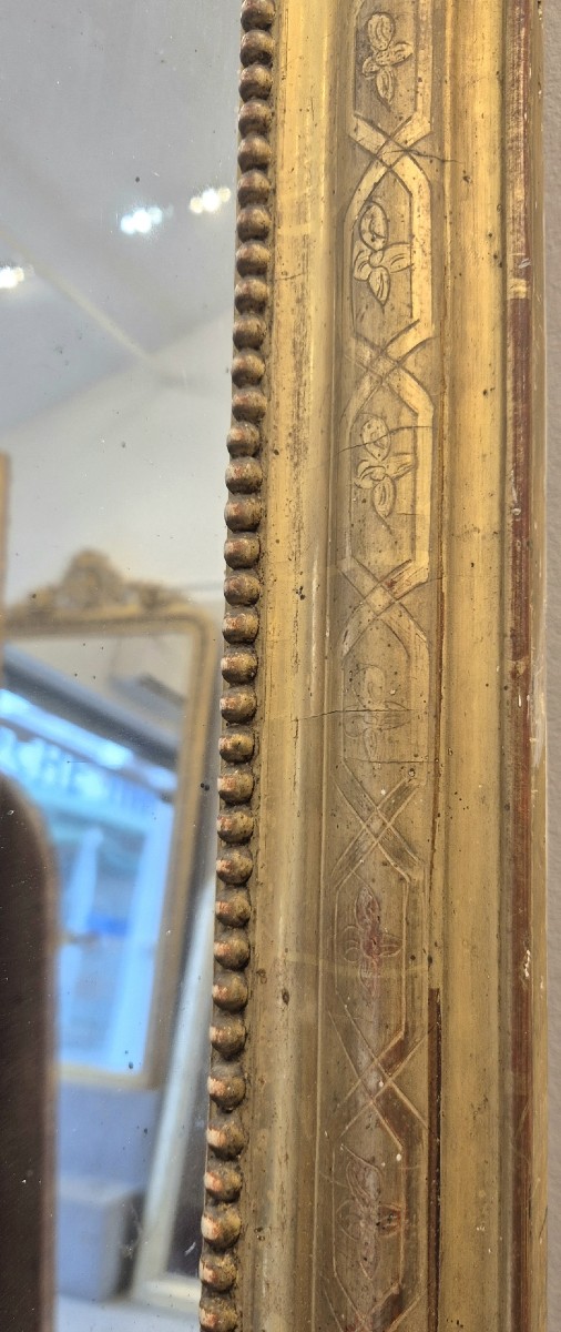 Miroir Louis Philippe feuilles d'or  120*170cm-photo-2