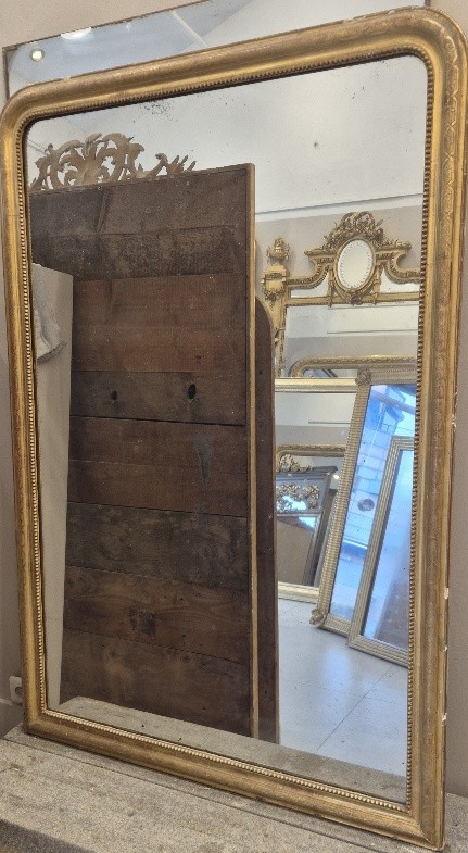 Miroir Louis Philippe feuilles d'or  120*170cm