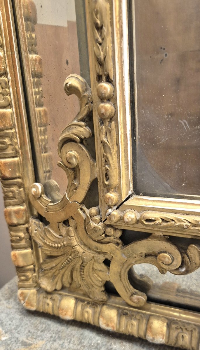 Gilded Mirror With Glazing Bezel, Antique Glass, 130*195cm-photo-2
