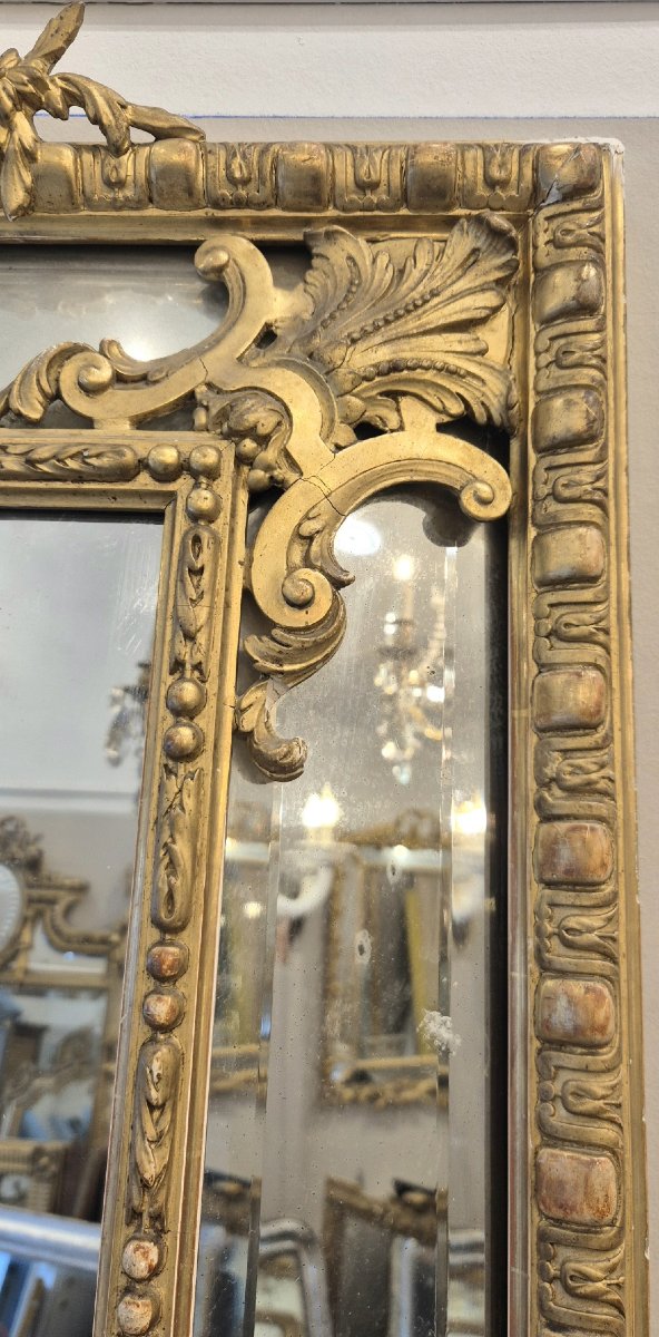 Gilded Mirror With Glazing Bezel, Antique Glass, 130*195cm-photo-3