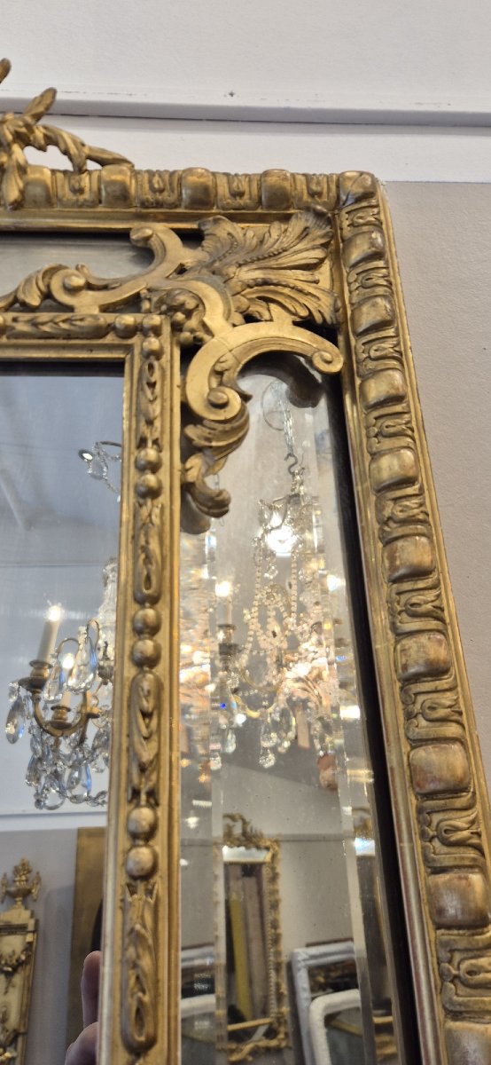 Grand miroir doré pareclose glace ancienne 130*195cm-photo-2