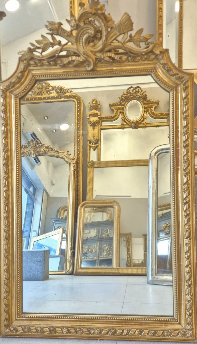 Louis Philippe Mirror, Antique Glass, 85*132 Cm