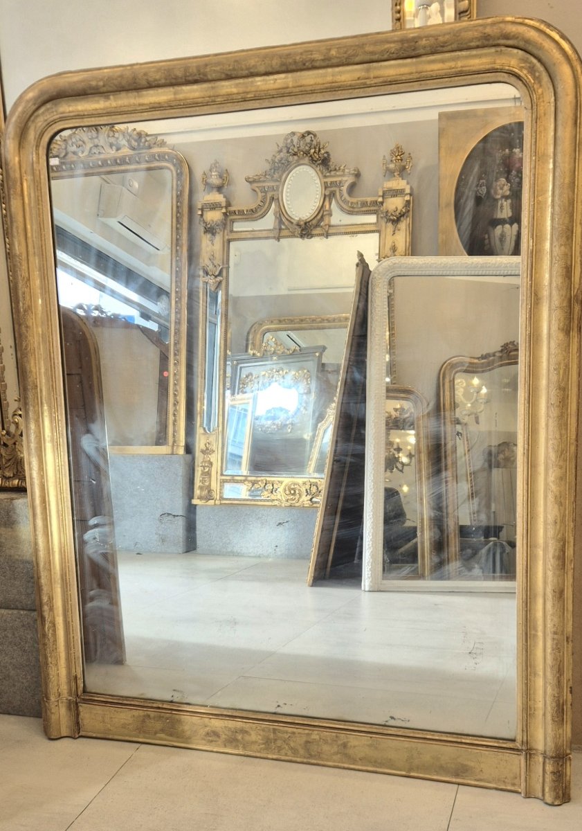 Miroir Louis Philippe  feuilles d'or  124*151cm-photo-3