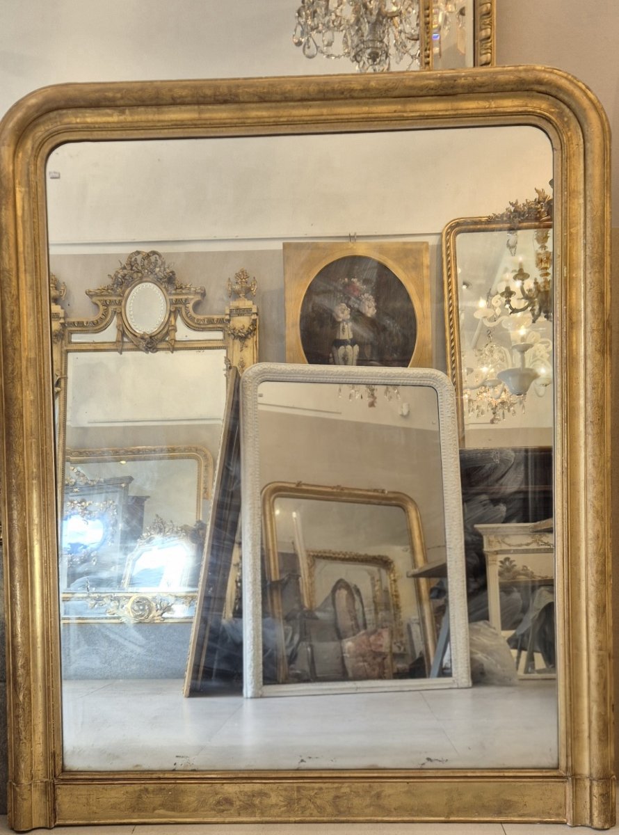 Miroir Louis Philippe  feuilles d'or  124*151cm-photo-1