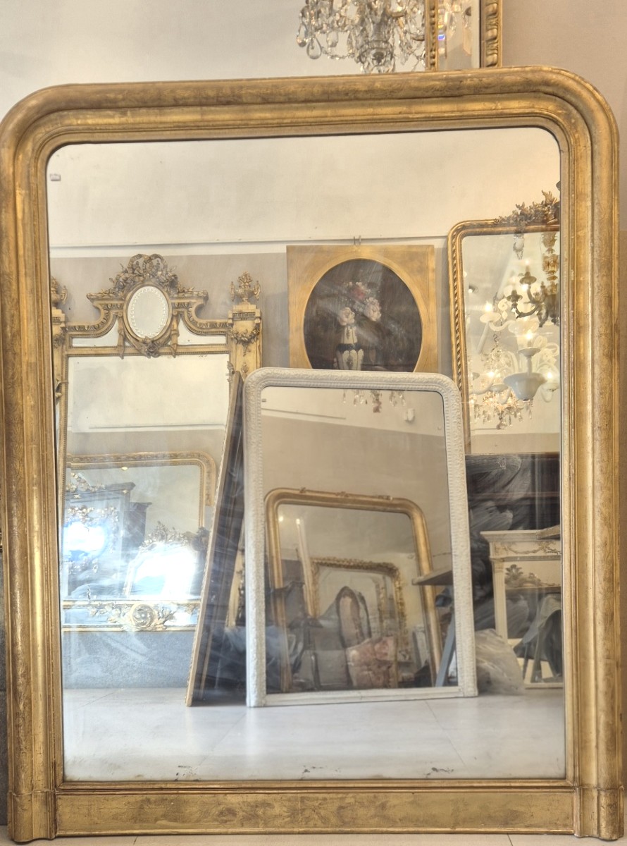 Miroir Louis Philippe  feuilles d'or  124*151cm