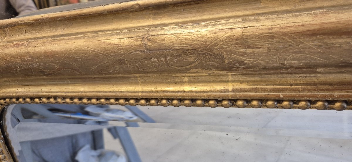 miroir Louis Philippe doré 72*92 cm-photo-4