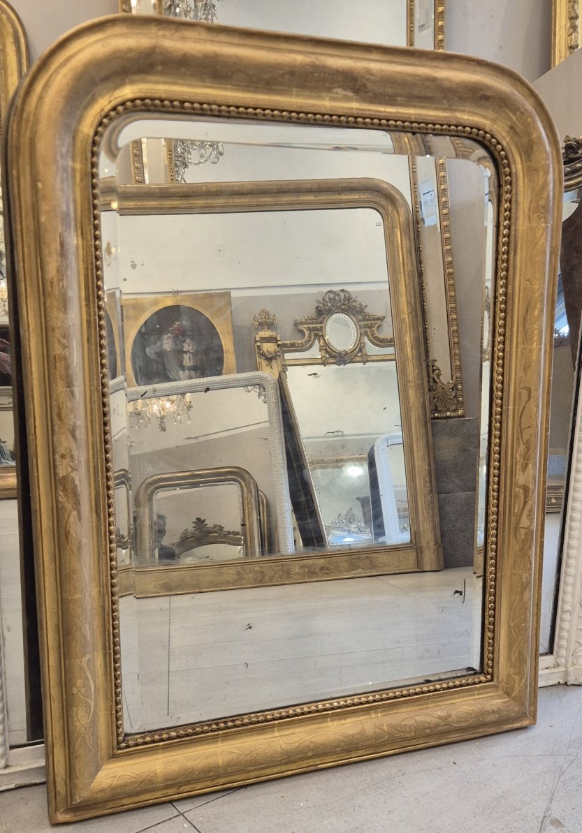miroir Louis Philippe doré 72*92 cm-photo-3