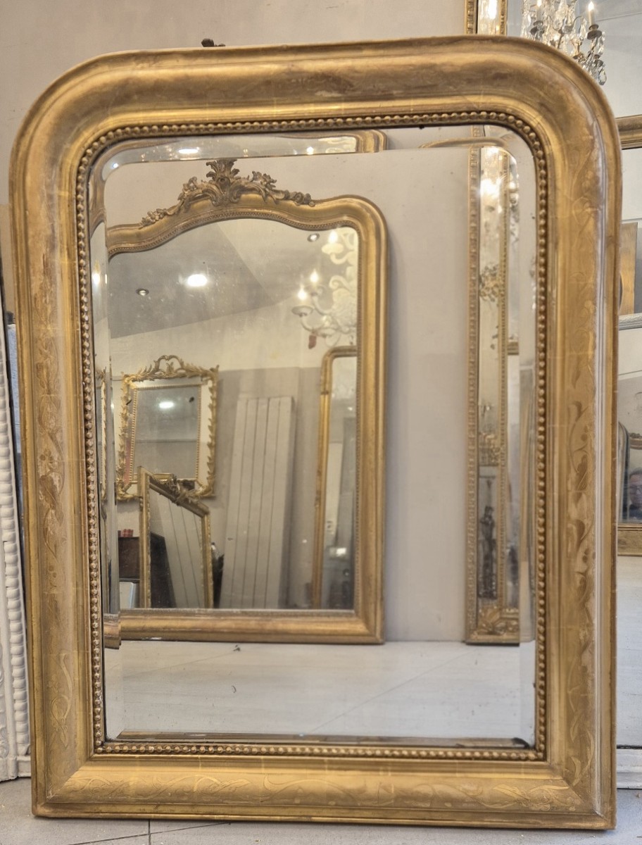 miroir Louis Philippe doré 72*92 cm