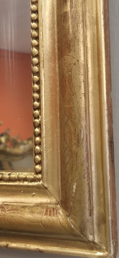 miroir Louis Philippe glace ancienne 45*55 cm-photo-2