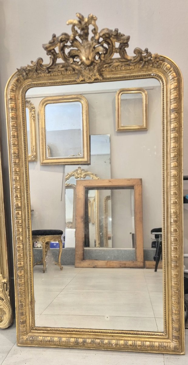 Gilded Napoleon III Mirror 84*150cm-photo-5