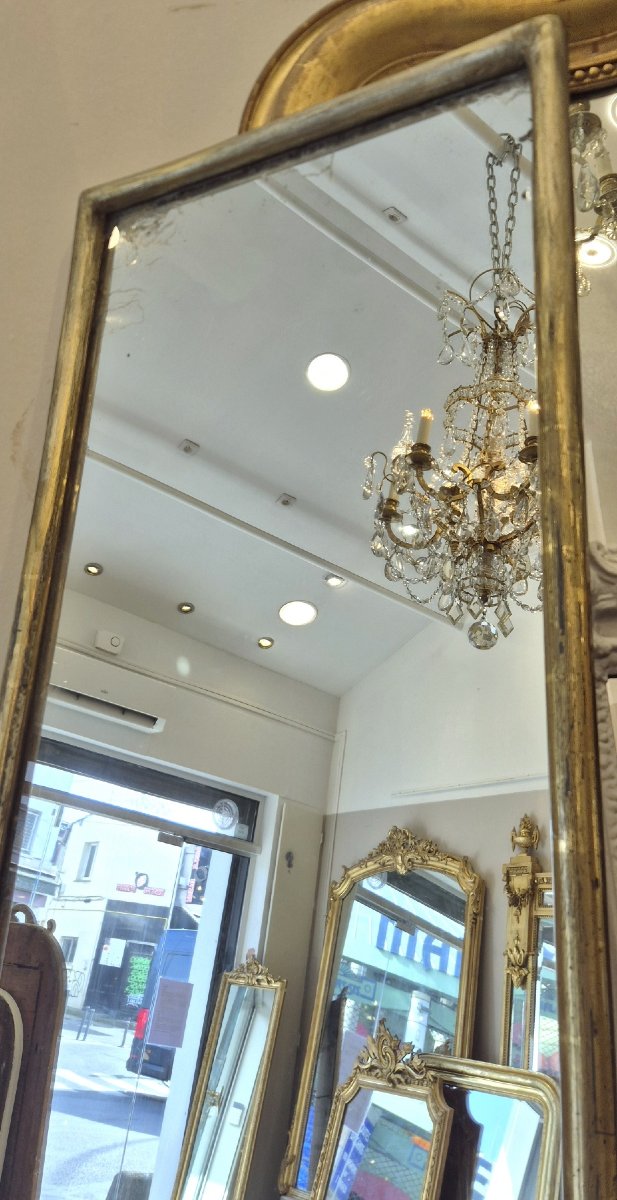 Miroir Louis Philippe argenté glace rectangulaire 45*200cm-photo-3