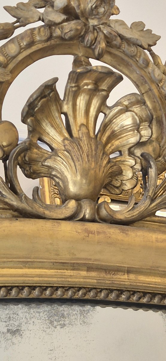 Very Large Antique Carved Mirror, 140*236 Cm-photo-3