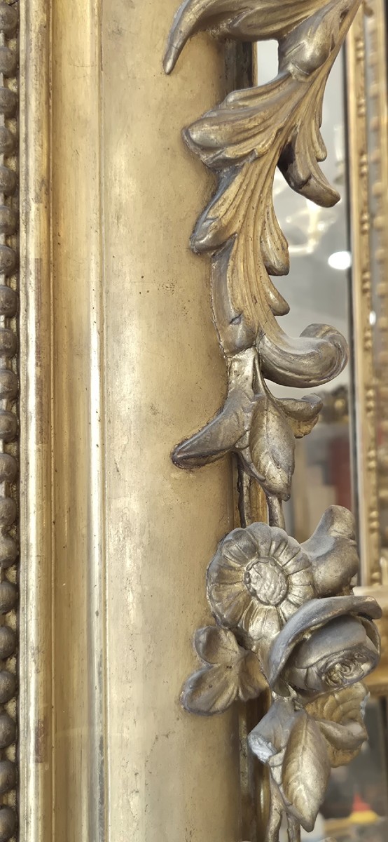 Very Large Antique Carved Mirror, 140*236 Cm-photo-4