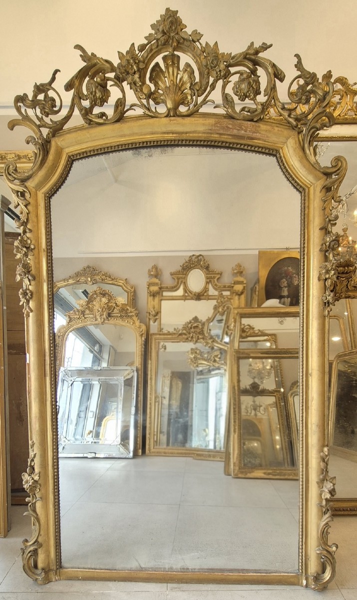 Very Large Antique Carved Mirror, 140*236 Cm