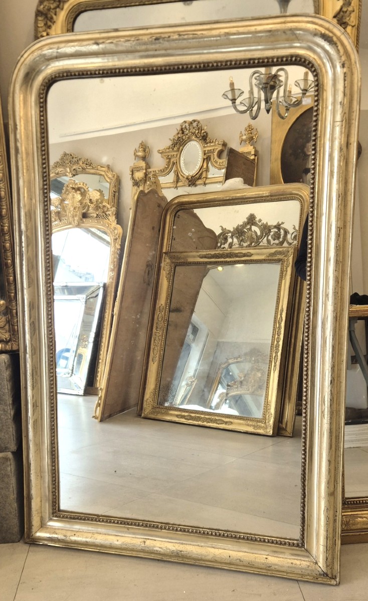 Louis Philippe Mirror In Palladium Gold, 92*142cm