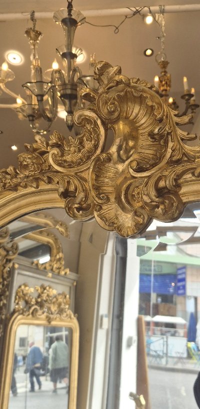 Miroir Louis XV  doré  100*174cm-photo-2