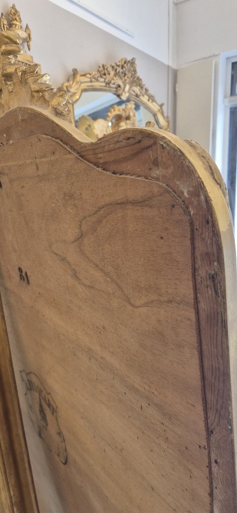 Miroir Louis XV  doré  100*174cm-photo-4