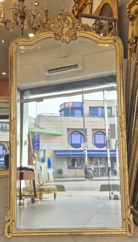 Miroir Louis XV  doré  100*174cm-photo-1
