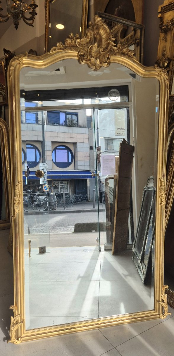 Miroir Louis XV  doré  100*174cm-photo-3