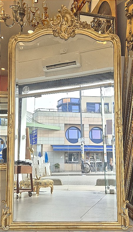 Miroir Louis XV  doré  100*174cm