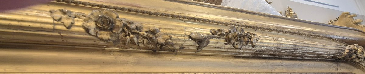 Miroir Louis Philippe cadre fleurs 115*155cm-photo-4