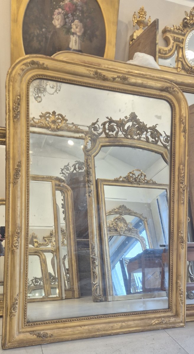 Miroir Louis Philippe cadre fleurs 115*155cm-photo-3