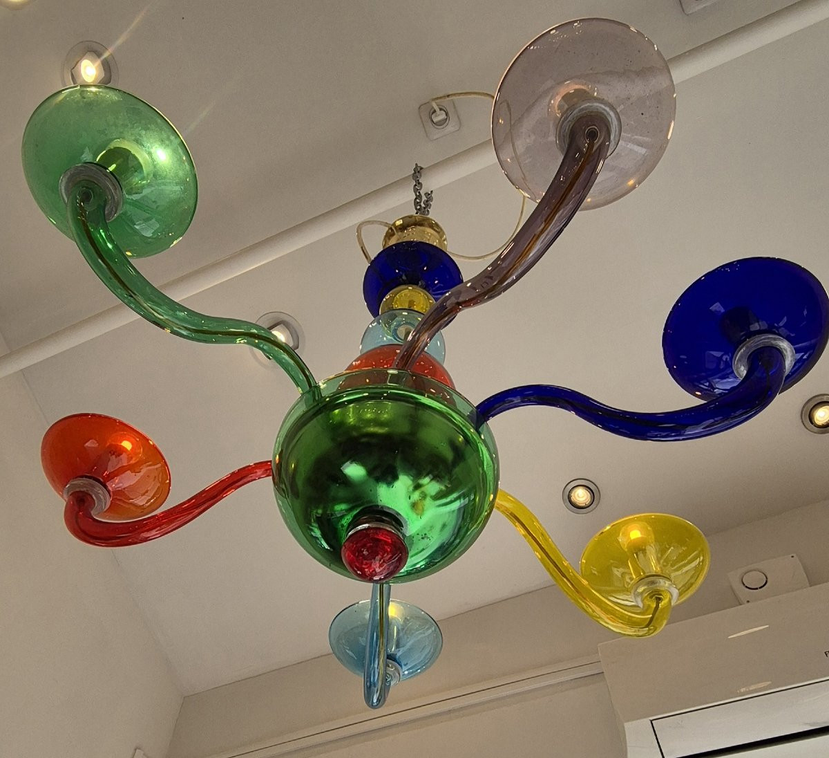 Lustre verre Murano couleurs 90*80 cm-photo-4