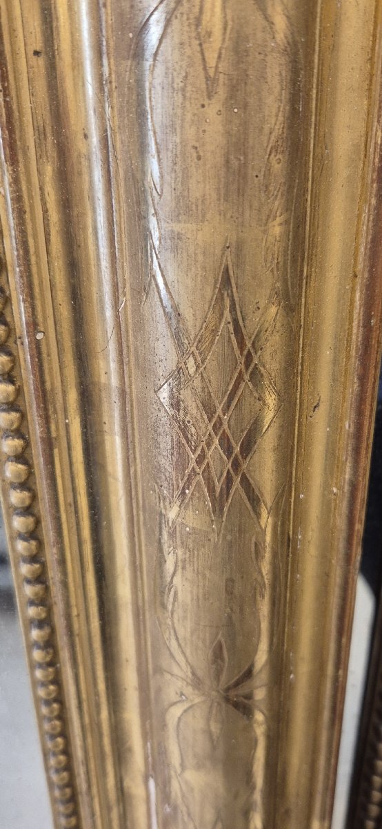 Louis Philippe Shell-shaped Antique Glass Mirror, 102 X 190 Cm-photo-3