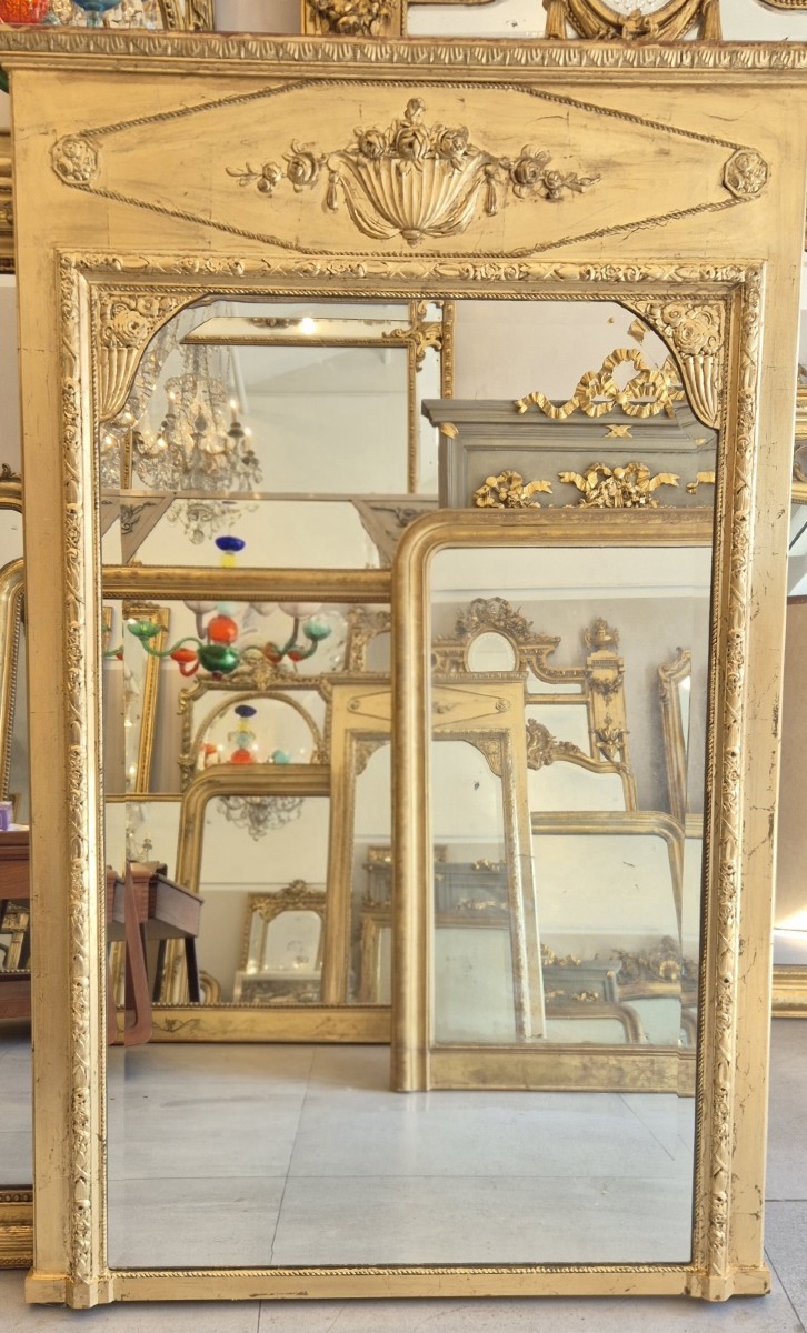 Art Deco Trumpet Mirror With Beveled Glass, 105*170 Cm