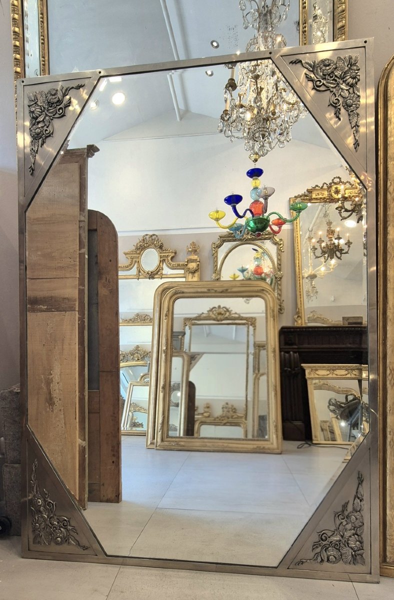 Miroir Art Déco époque glace biseautée 120*170cm-photo-4