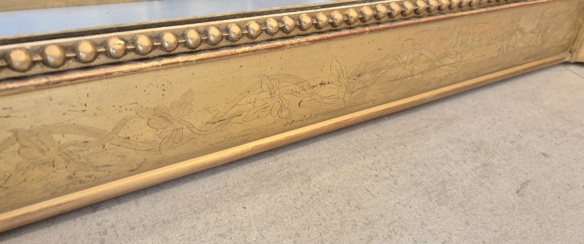 miroir Louis Philippe d'époque glace ancienne mercure 105*145 cm-photo-2