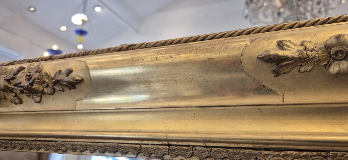 Gilded Charles X Mirror With Gold Leaf, 87*162cm-photo-4