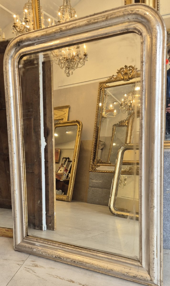 Louis Philippe Silver Mirror, 90*130 Cm-photo-2