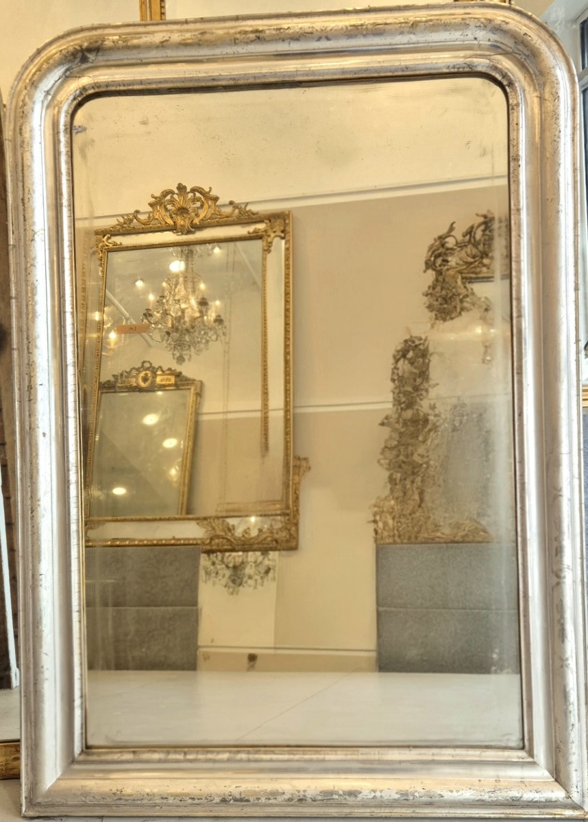 Louis Philippe Silver Mirror, 90*130 Cm