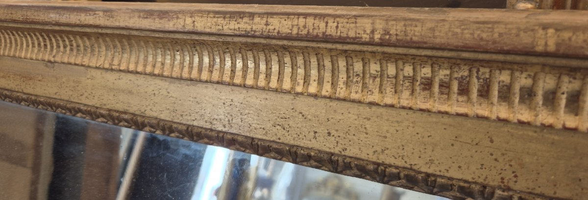 miroir doré Louis XVI époque glace mercure 112*132 cm-photo-3