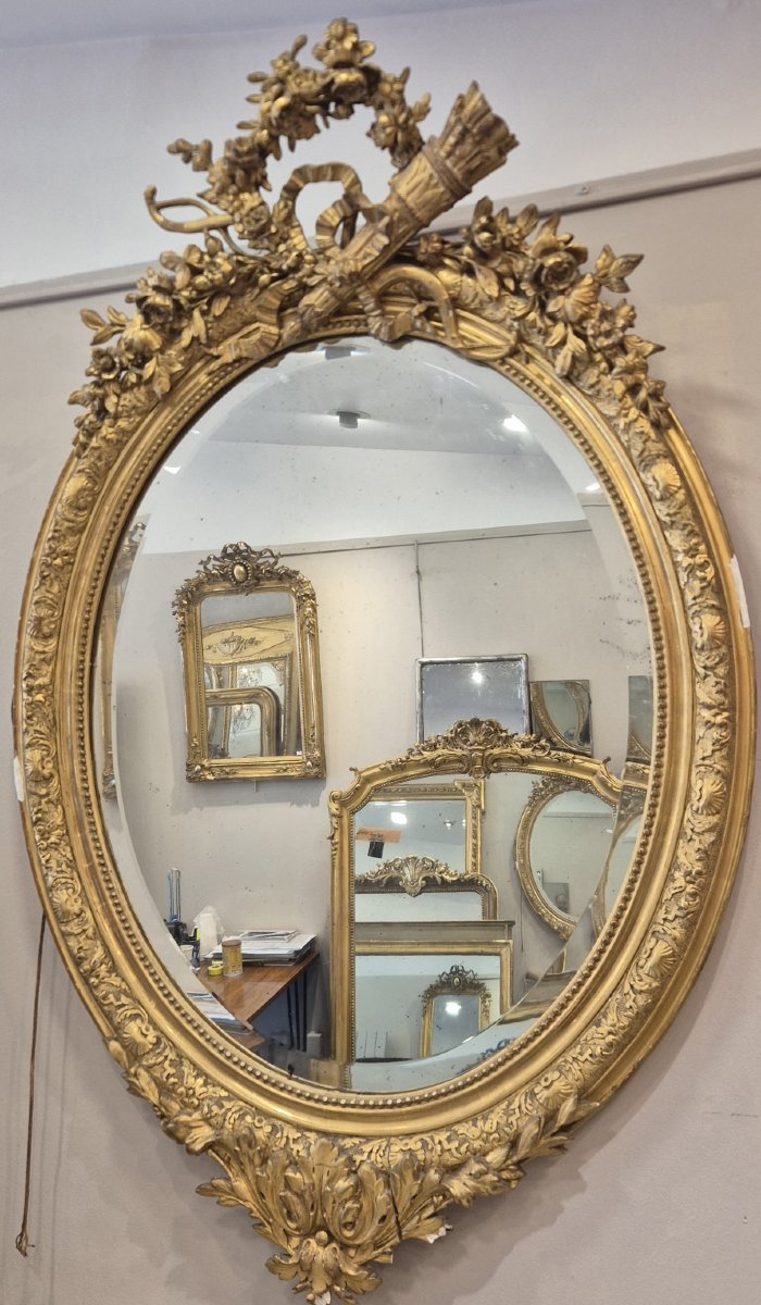 Napoleon III Oval Mirror 80*125cm-photo-1