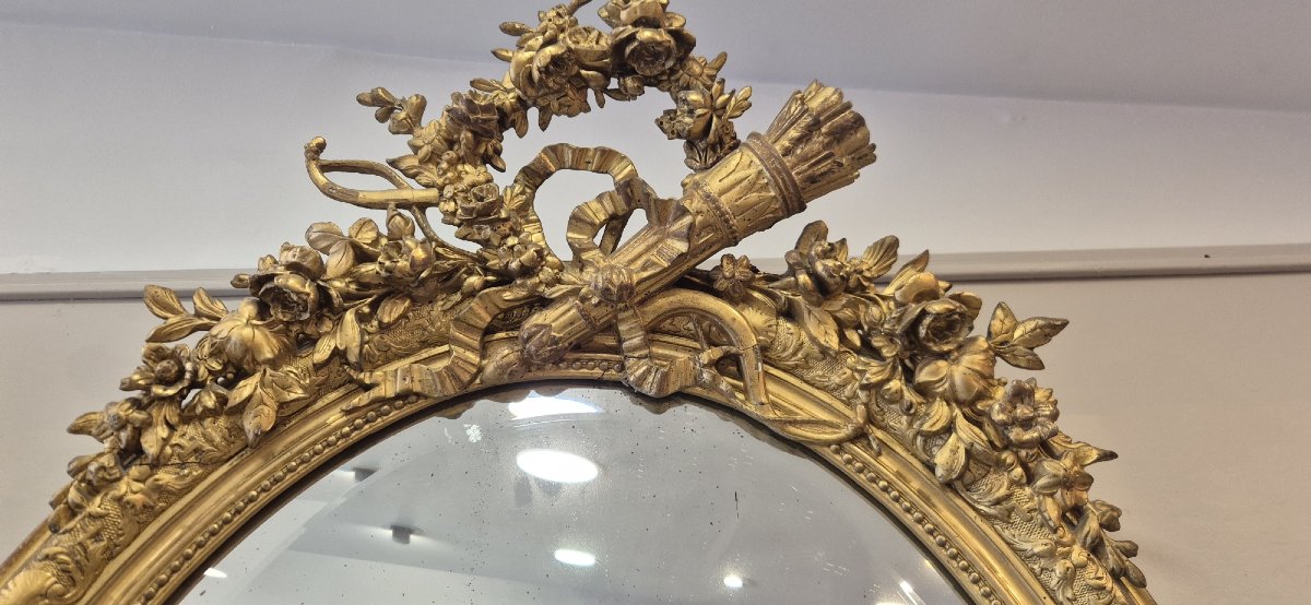 Napoleon III Oval Mirror 80*125cm-photo-3