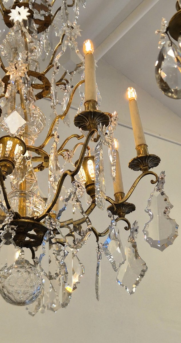 Baccarat Crystal Chandelier Napoleon III Period 12 Lights 70*95cm-photo-2