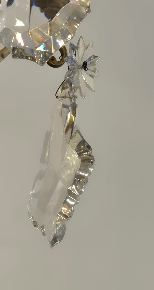 Baccarat Crystal Chandelier Napoleon III Period 12 Lights 70*95cm-photo-3