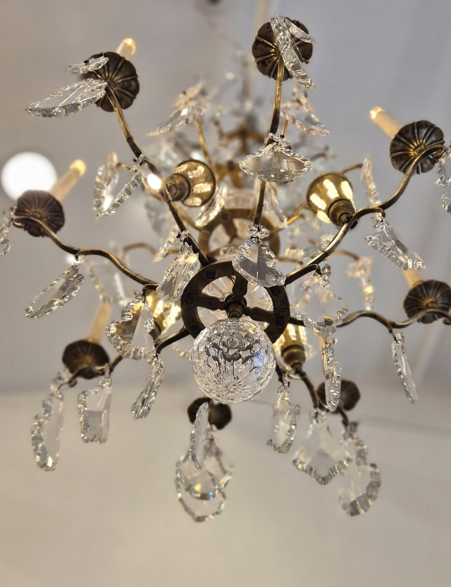 Baccarat Crystal Chandelier Napoleon III Period 12 Lights 70*95cm-photo-5