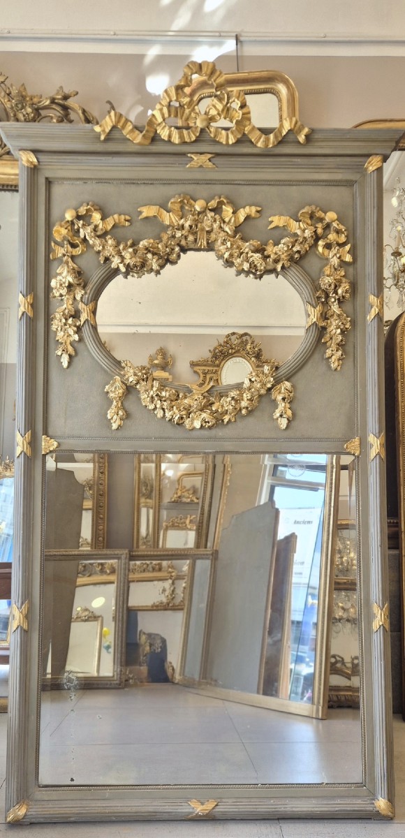 Trumeau Louis XVI doré   100*195cm