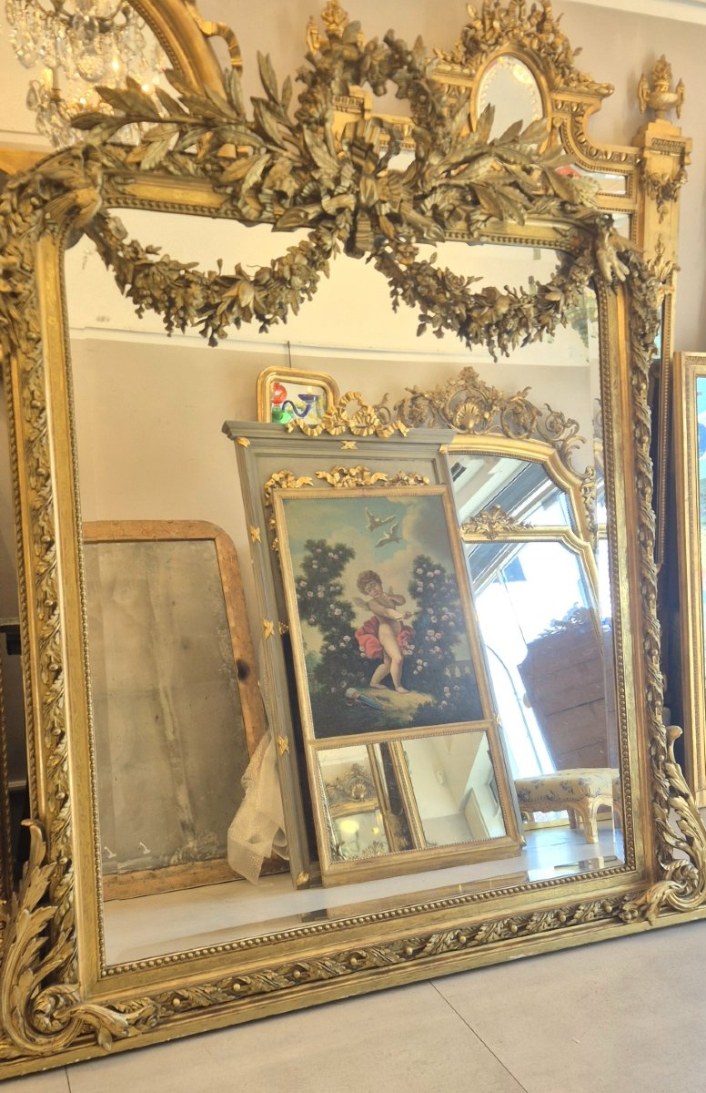 Very Large Napoleon III Mirror 172*195 Cm-photo-2